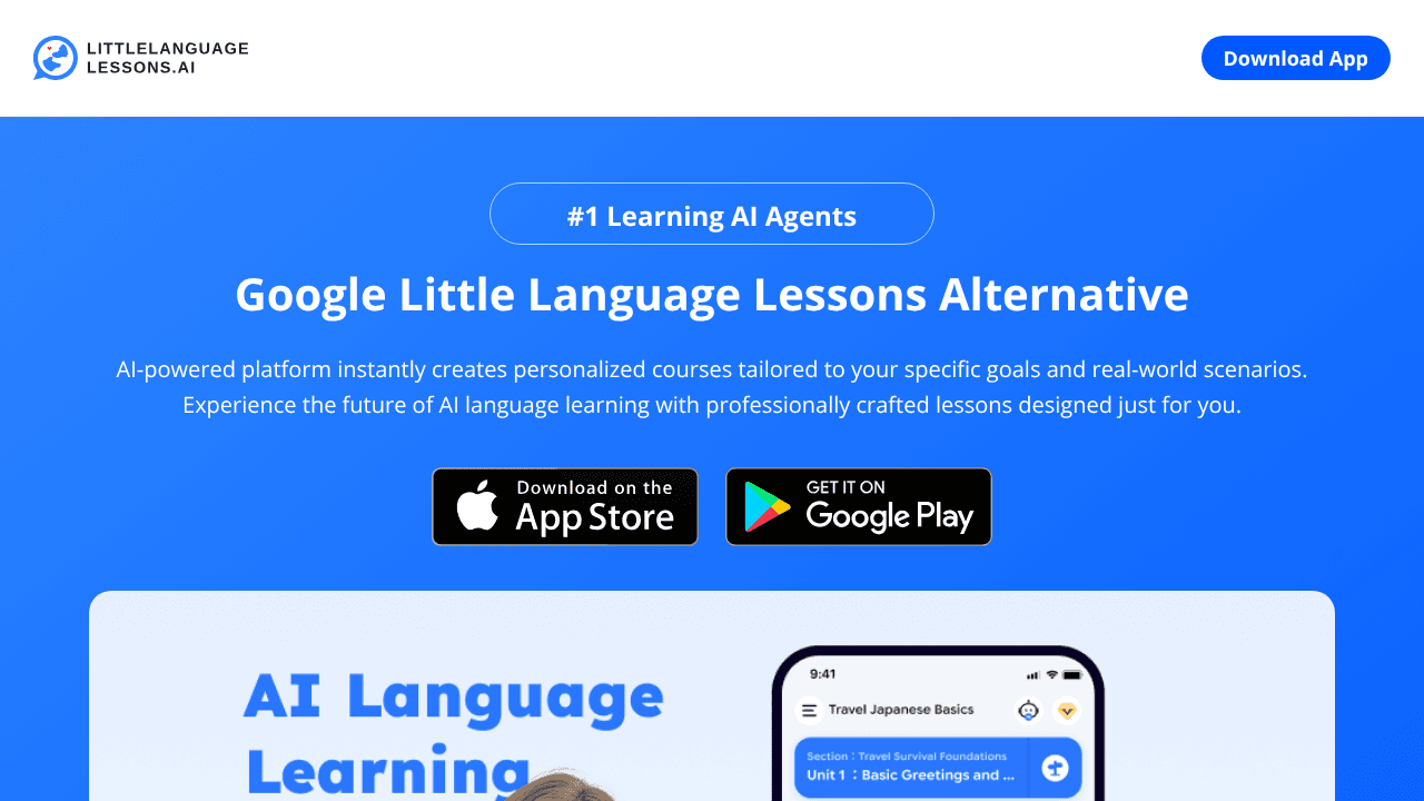 LittleLanguageLessons.ai website screenshot