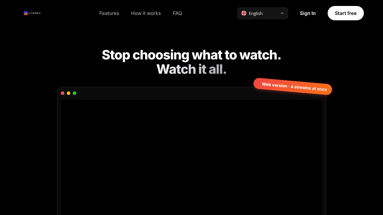 LiveGrid website screenshot