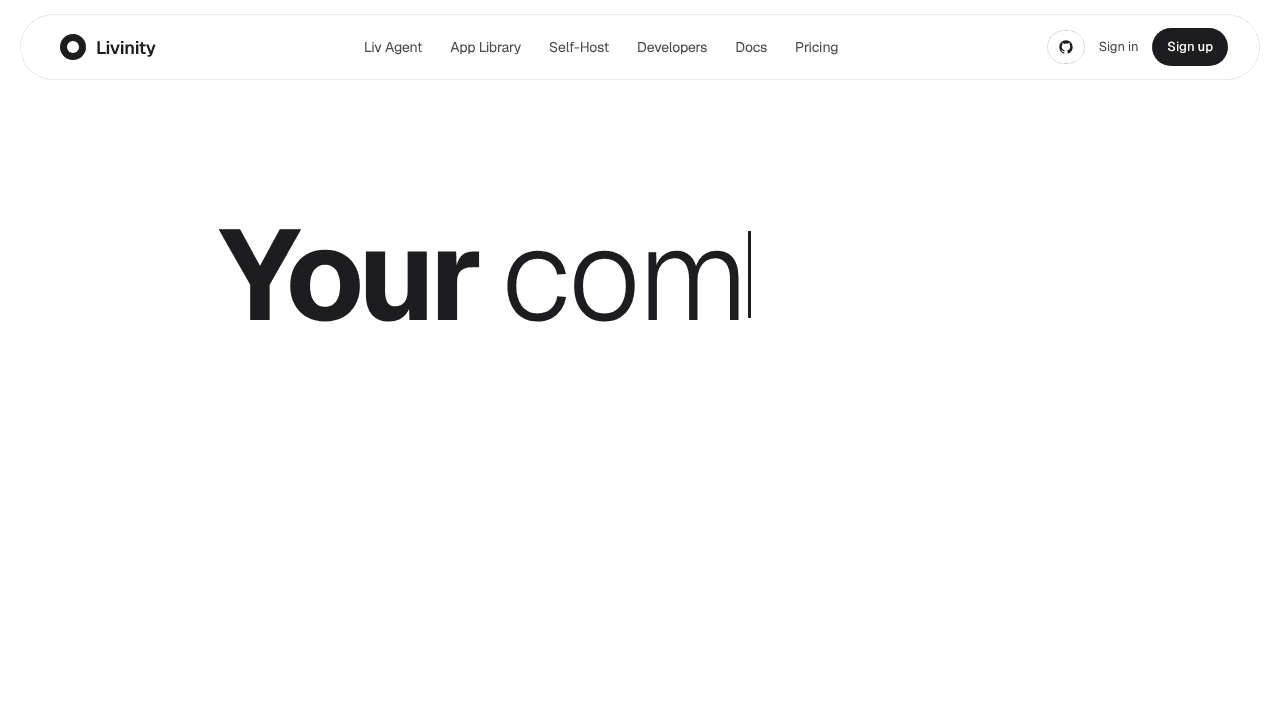 Livinity website screenshot