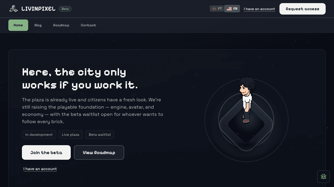 LivinPixel website screenshot