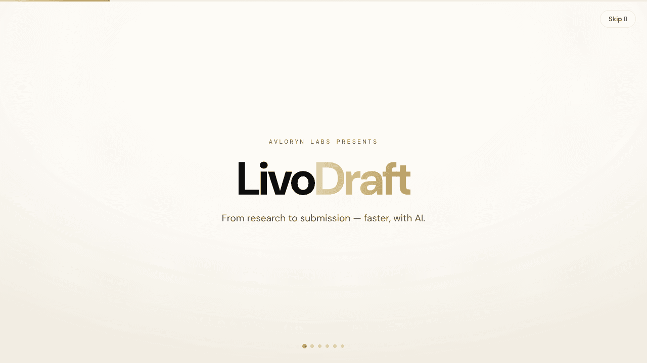 LivoDraft website screenshot