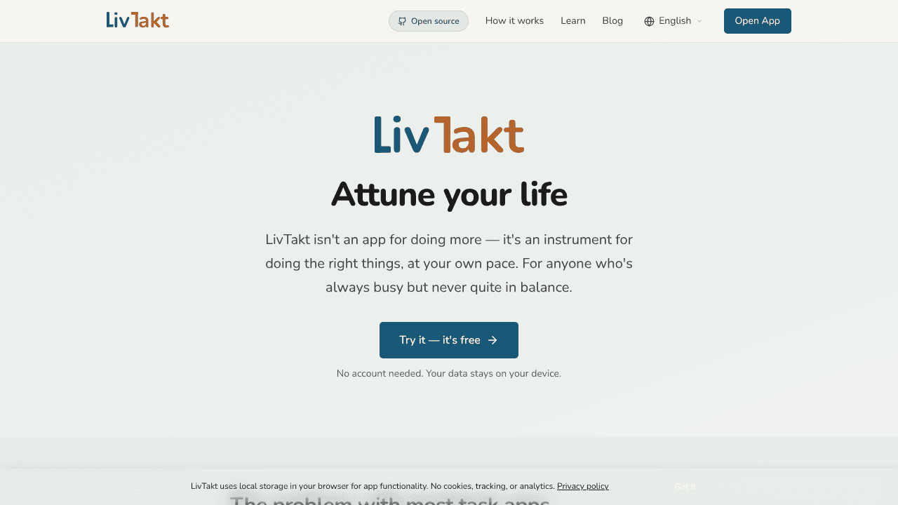 LivTakt website screenshot