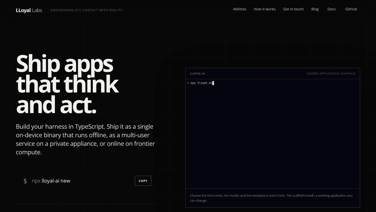 Lloyal website screenshot