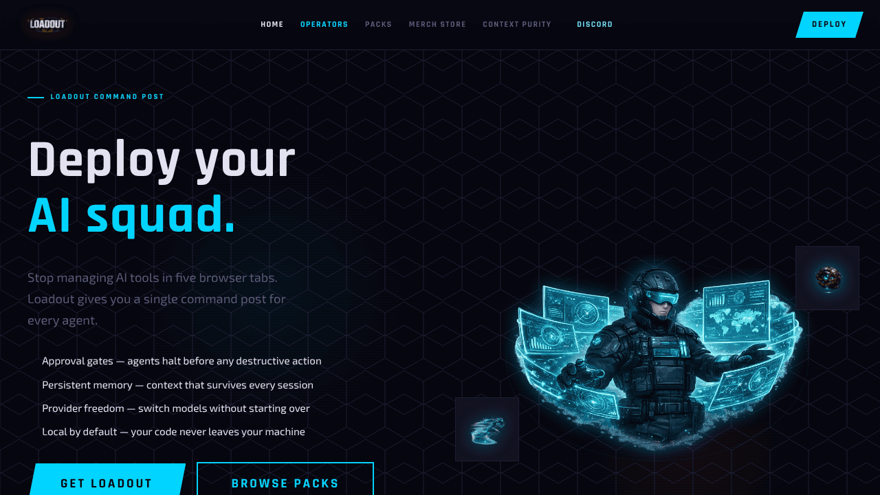 LOADOUT website screenshot