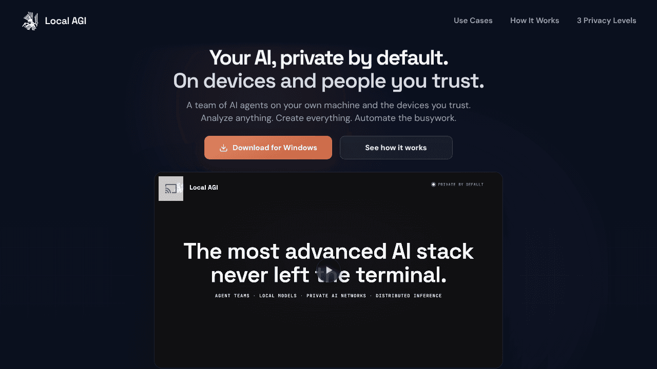 Local AGI website screenshot