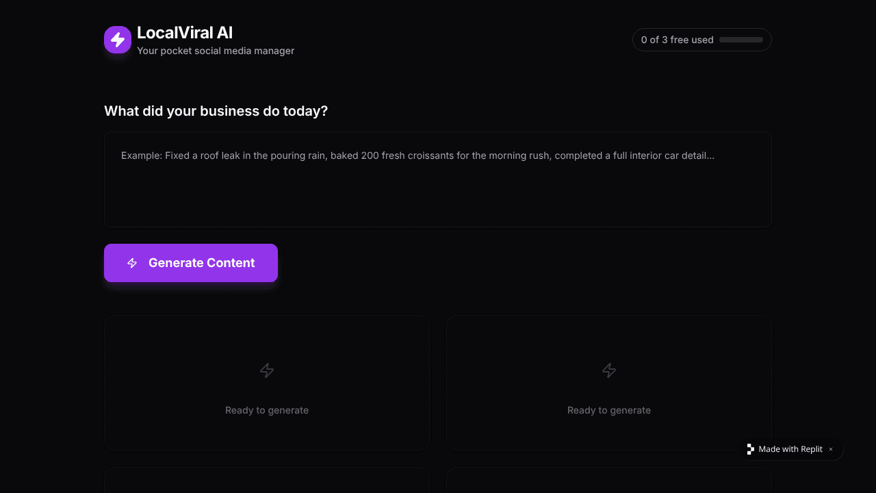 LocalViral Ai website screenshot