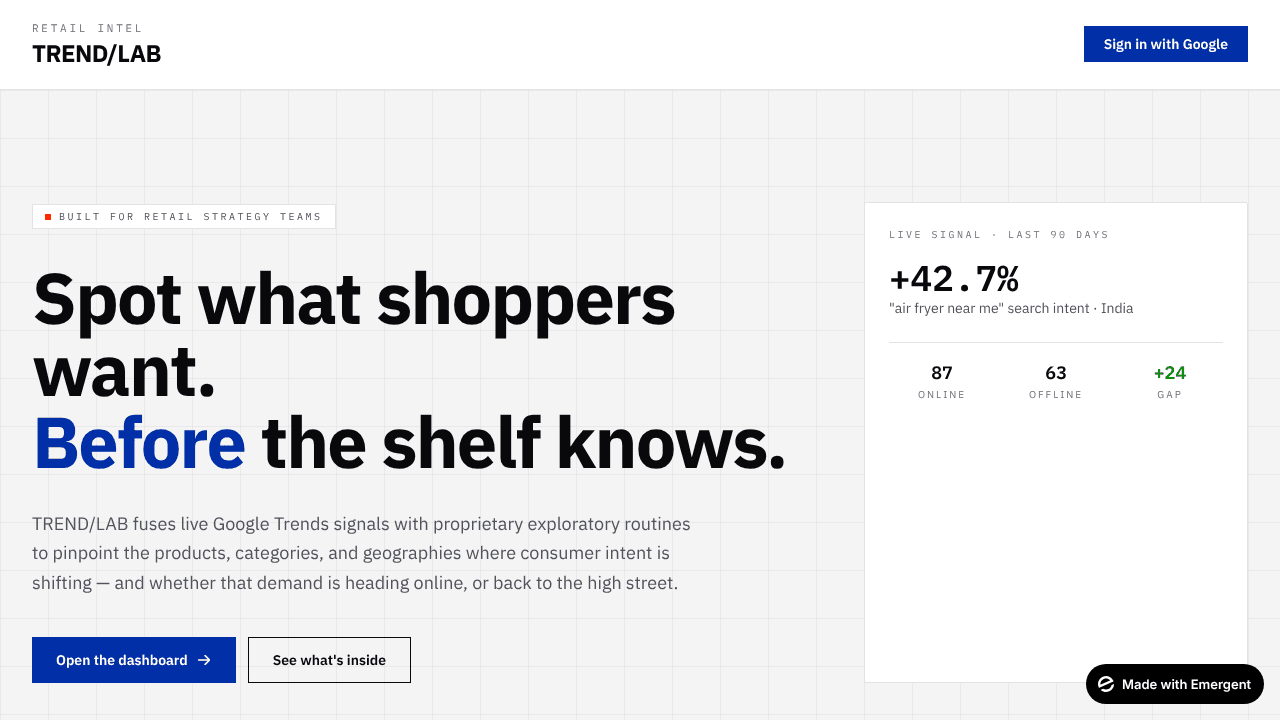 Locii  website screenshot