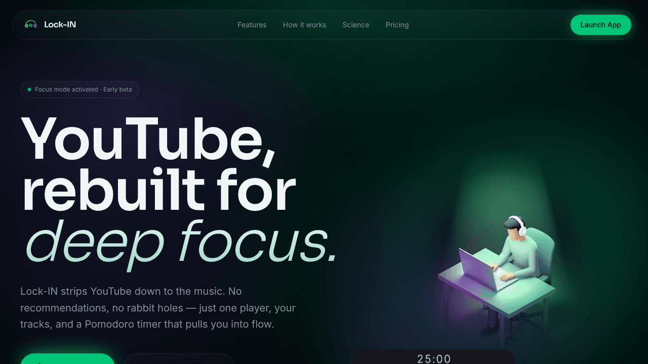 Lock-In-Music website screenshot