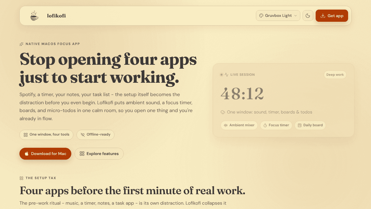 Lofikofi website screenshot