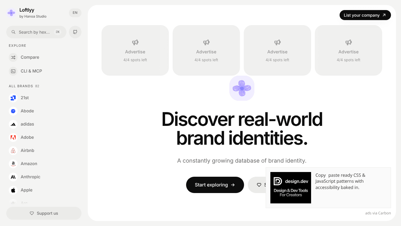 Loftlyy website screenshot
