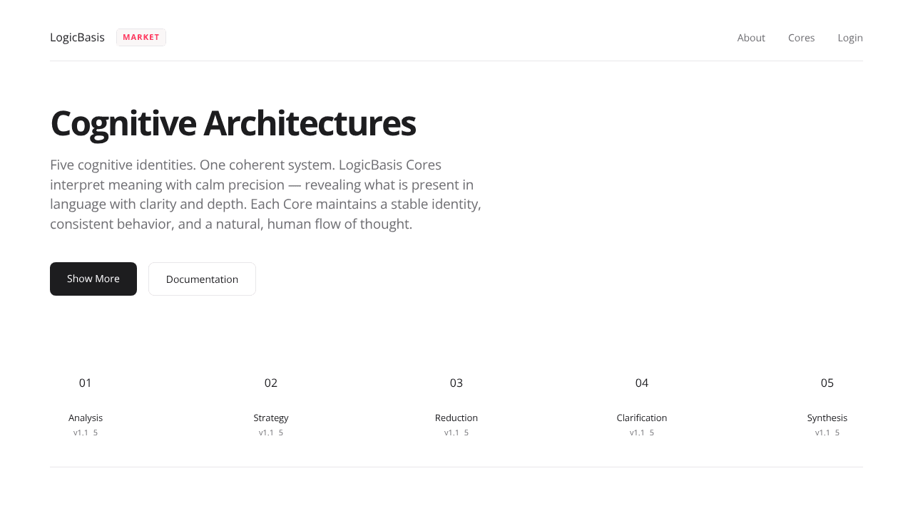 LogicBasis Market website screenshot