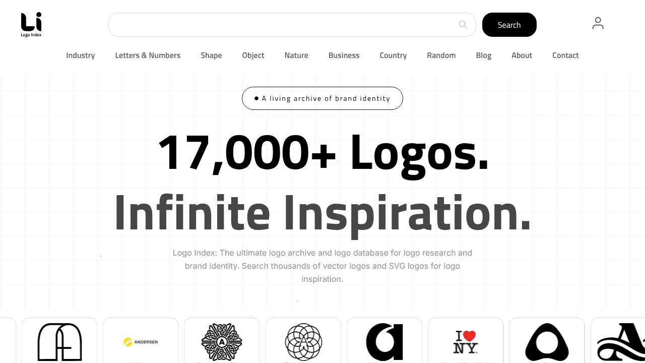 Logo Index website screenshot