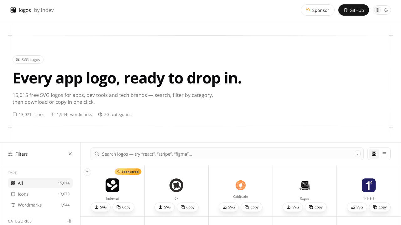 Logos website screenshot