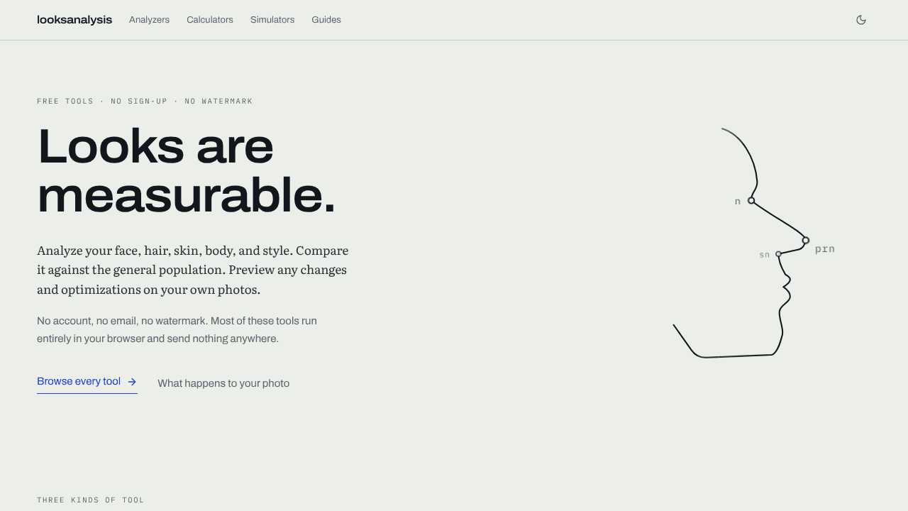 Looksanalysis.com website screenshot