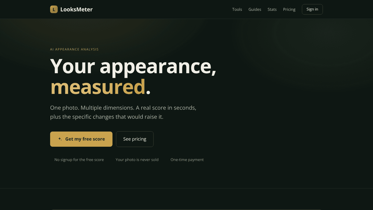 LooksMeter website screenshot