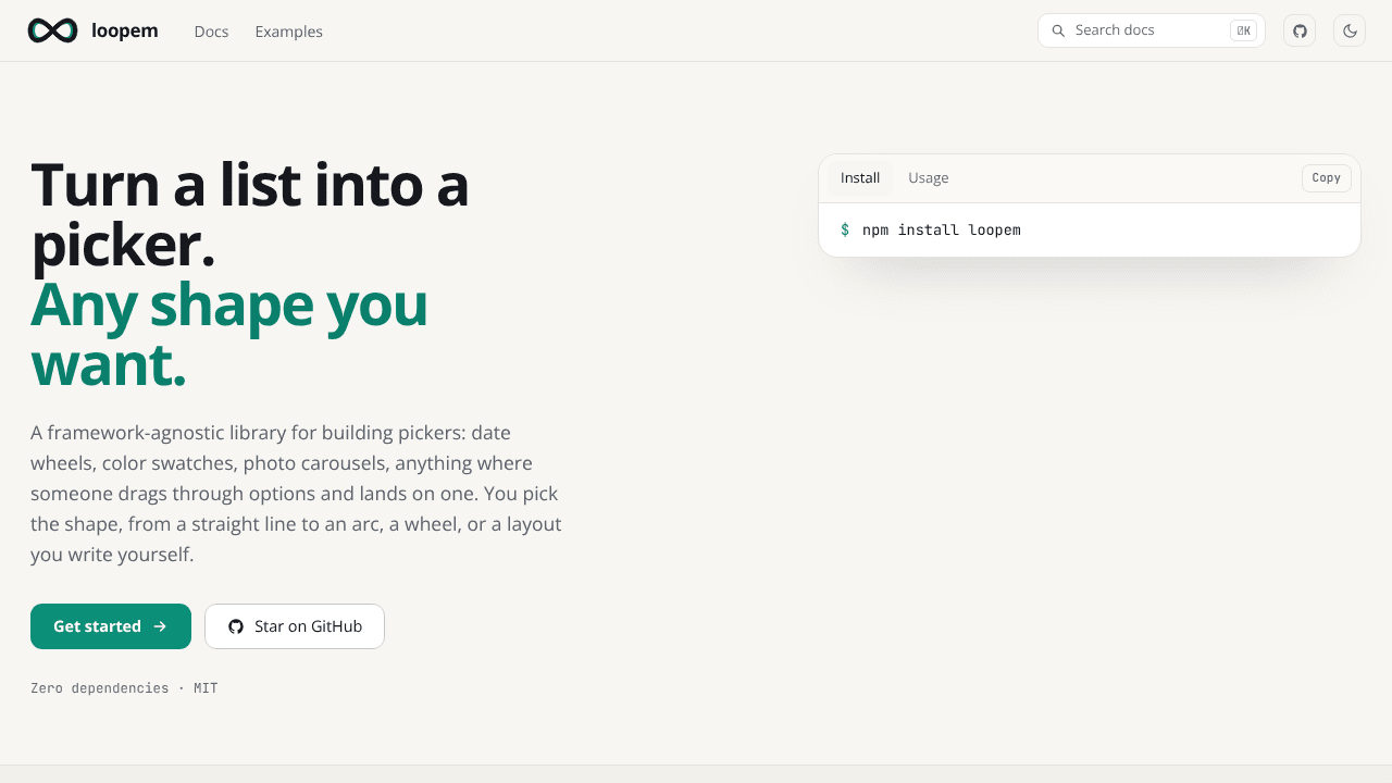 Loopem website screenshot