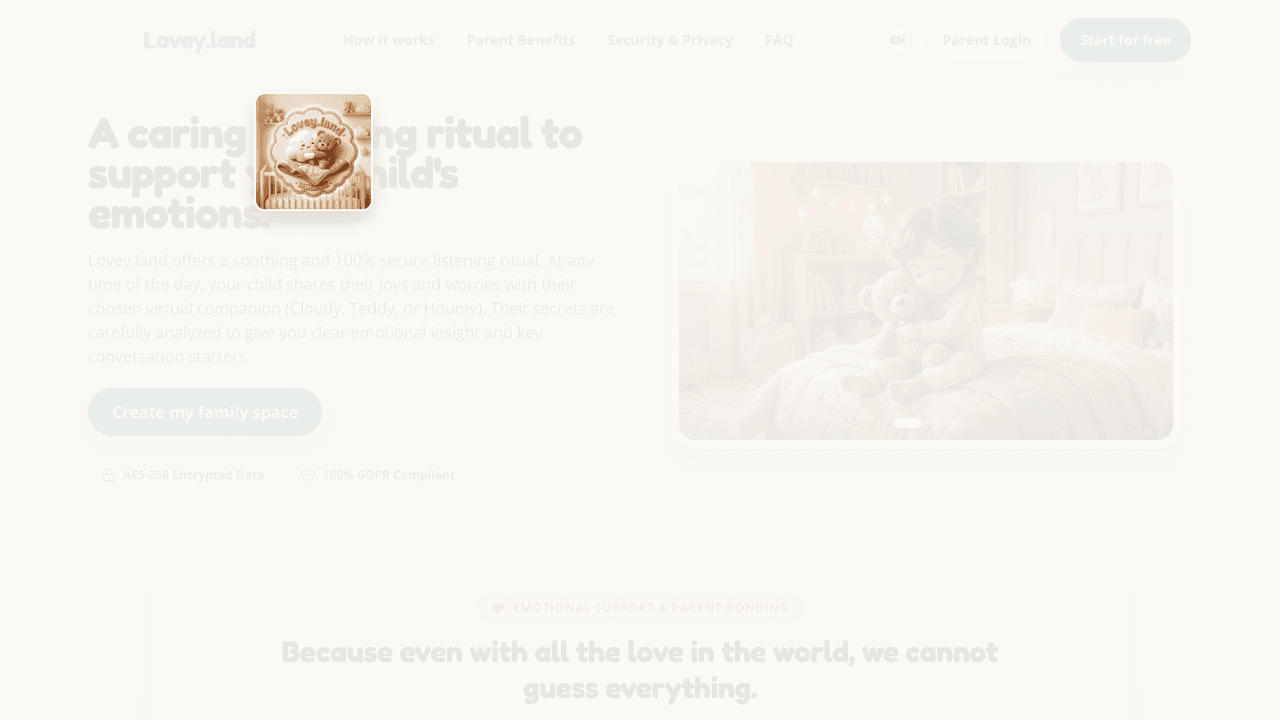 LOVEY LAND website screenshot