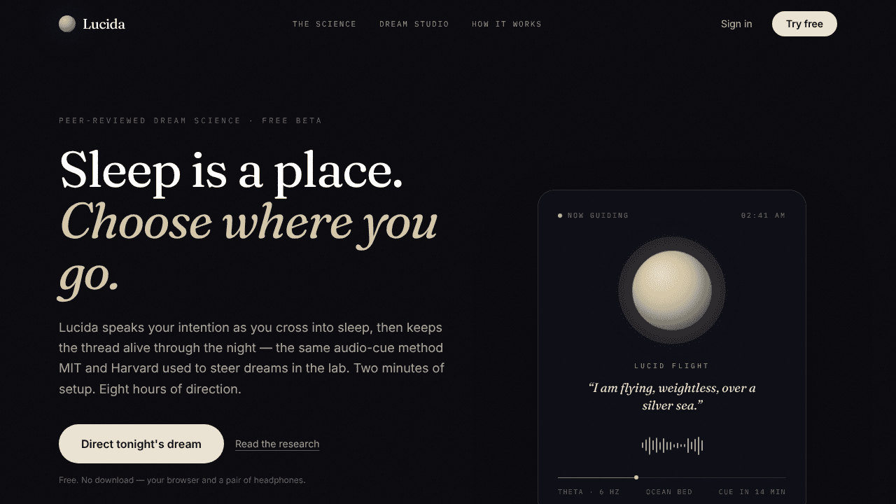 Lucida website screenshot
