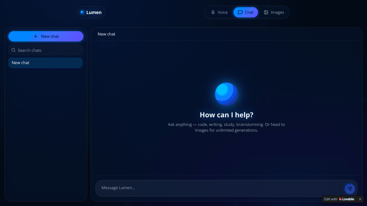 Lumen AI website screenshot