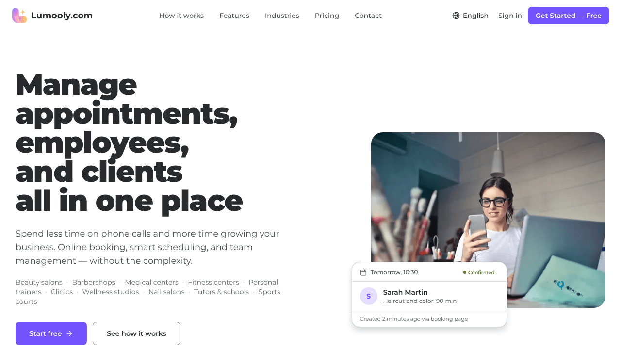 Lumooly website screenshot