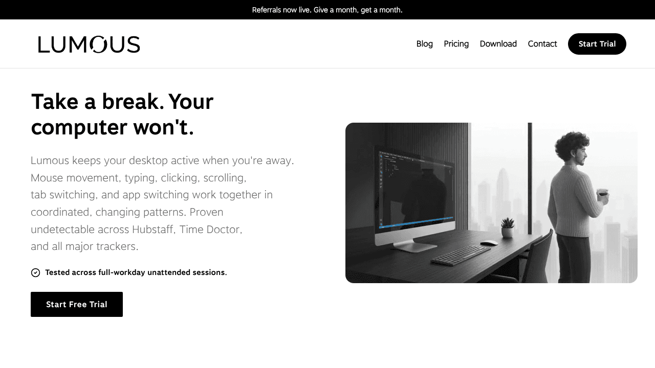 Lumous website screenshot