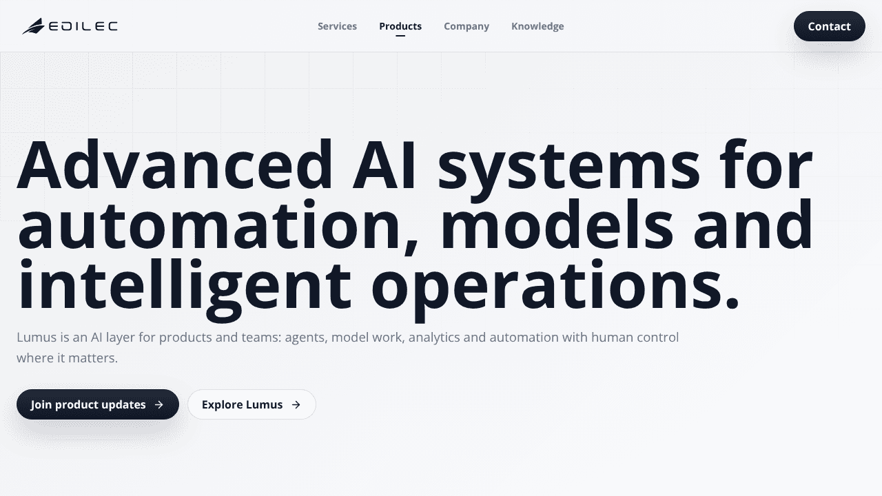 Lumus website screenshot