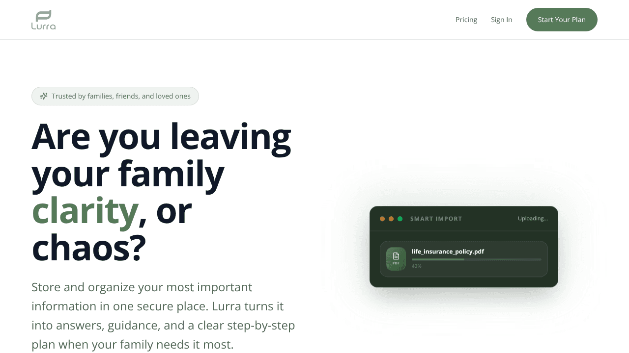 Lurra website screenshot