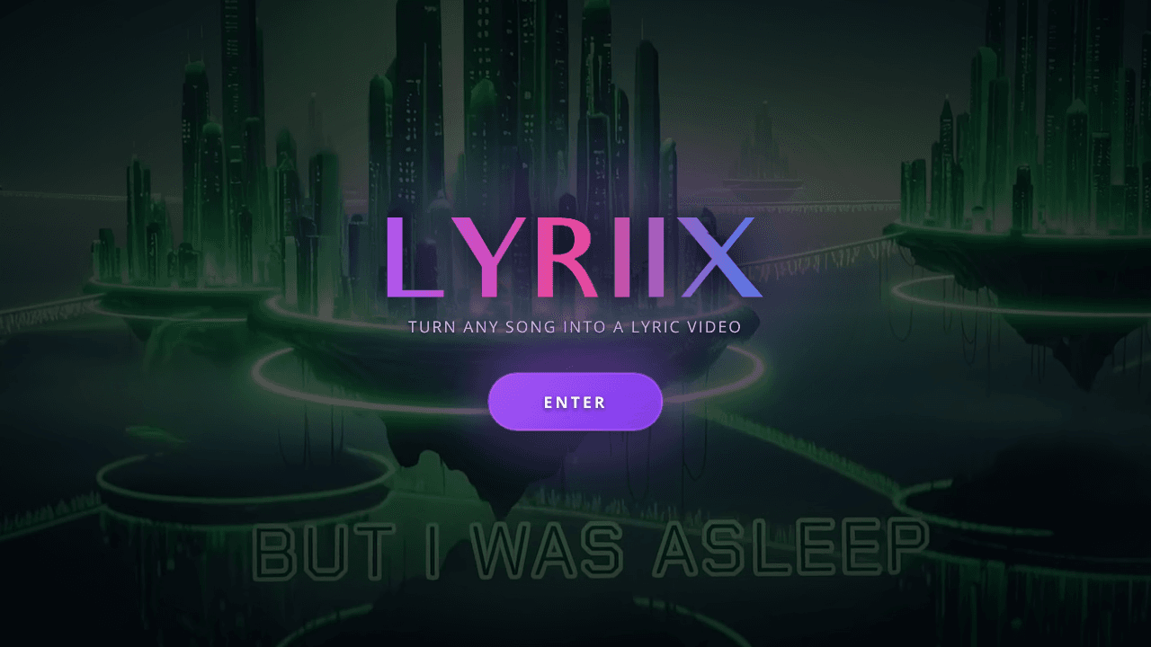 Lyriix website screenshot
