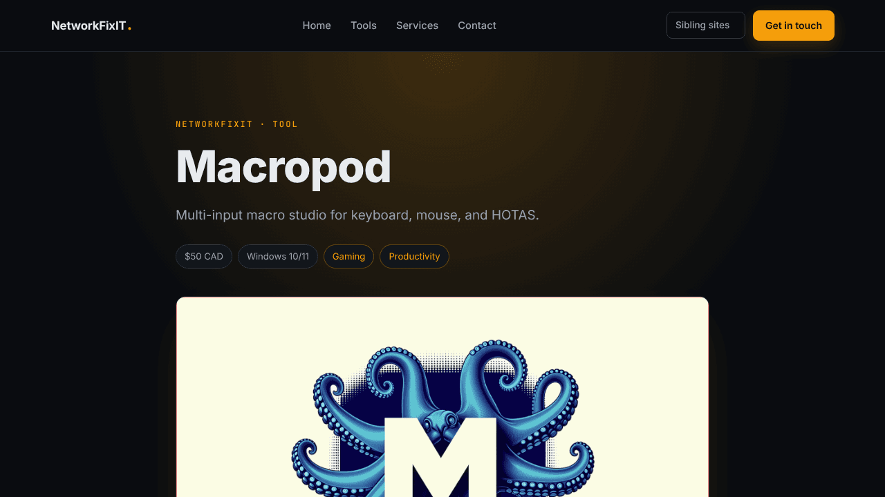 Macropod website screenshot