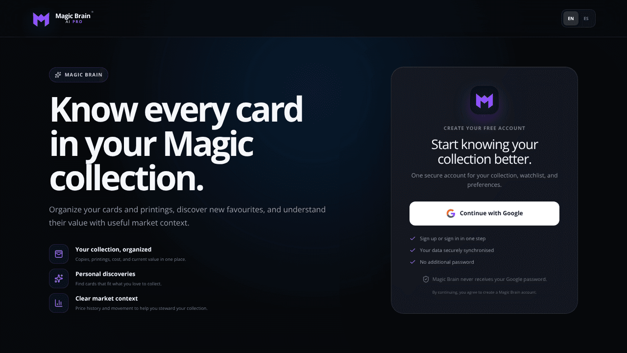 Magic brain website screenshot