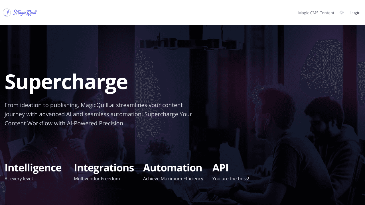 Magic CMS Content