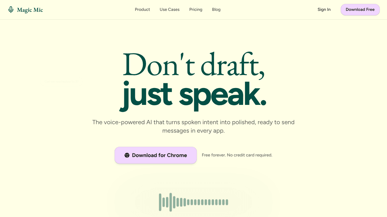 Magic Mic website screenshot