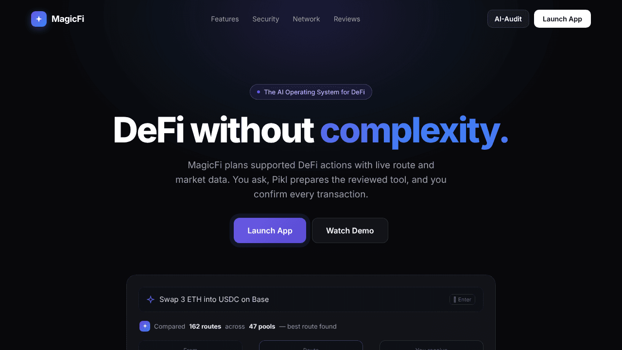 MagicFi by PIKL website screenshot
