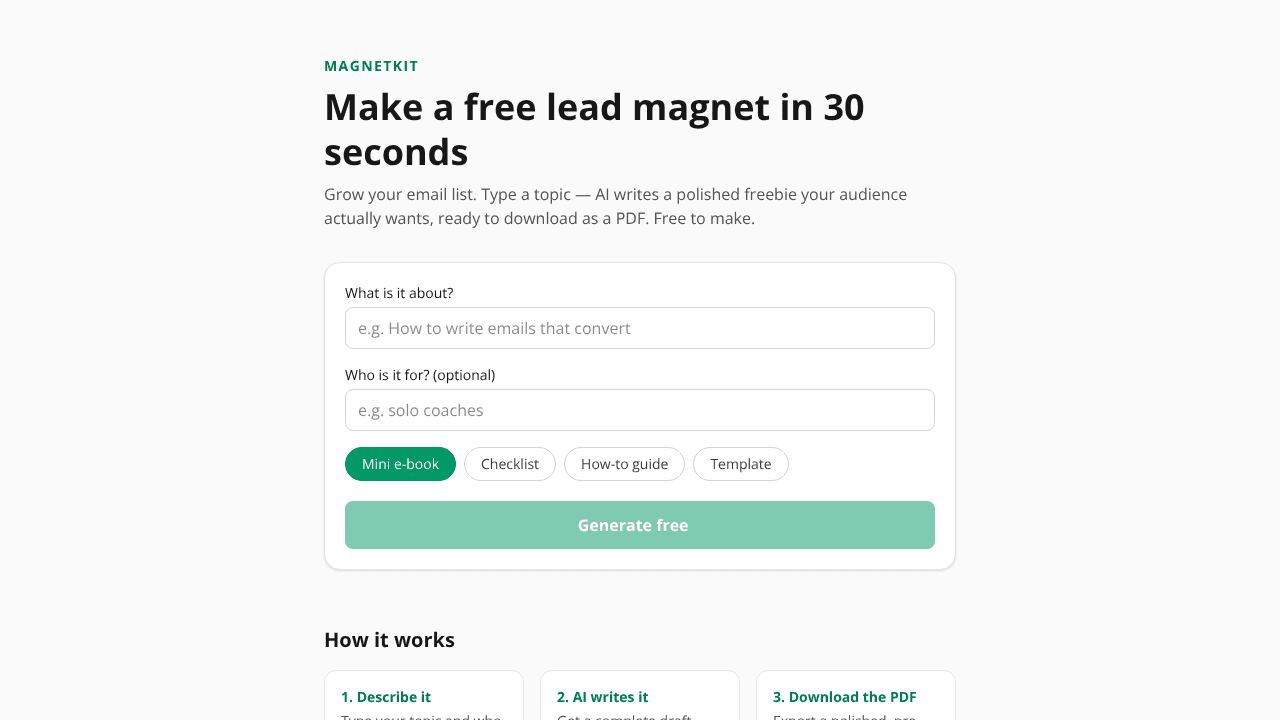MagnetKit website screenshot