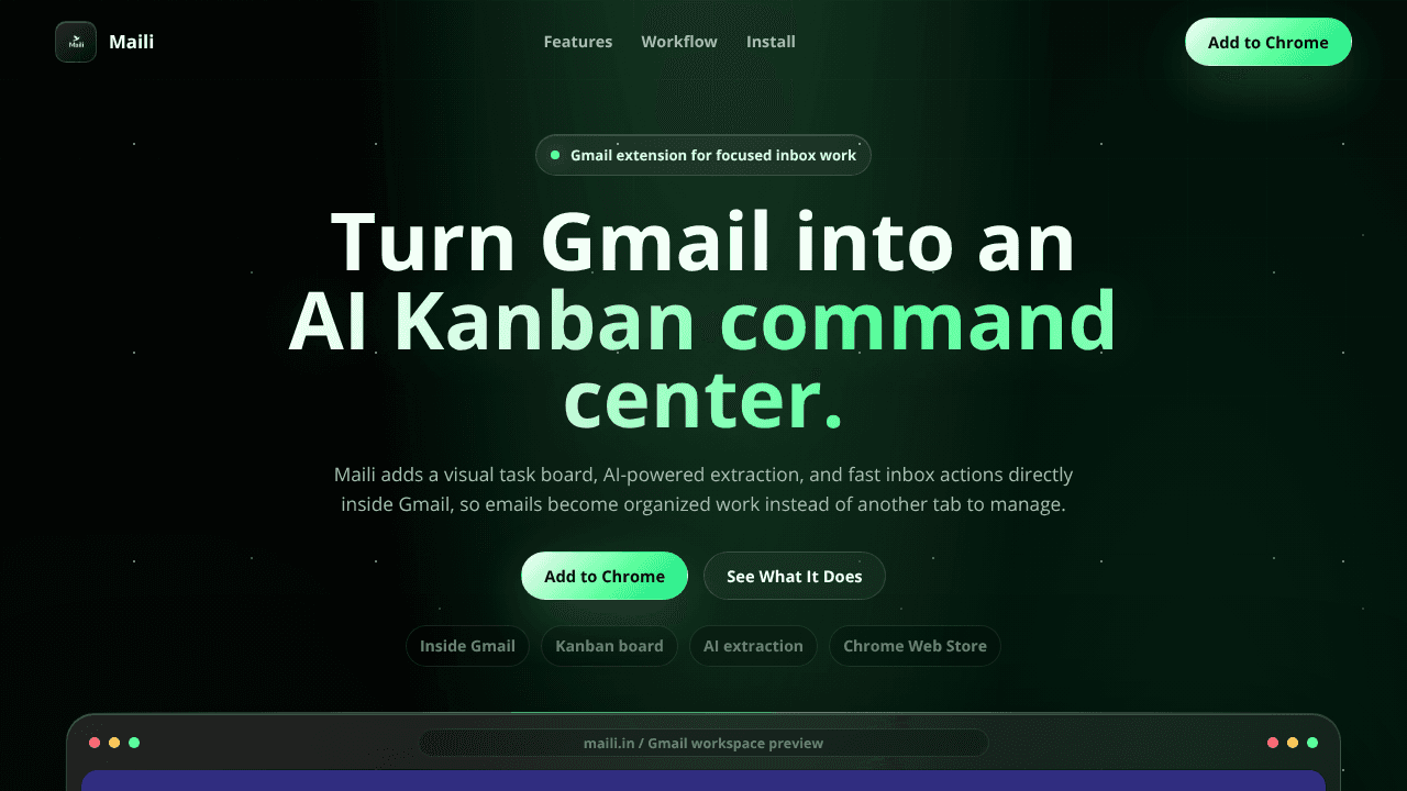 Maili website screenshot