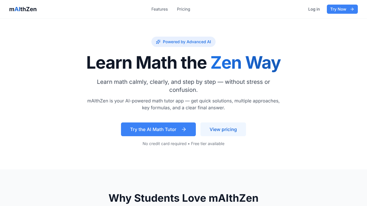 mAIthZen website screenshot