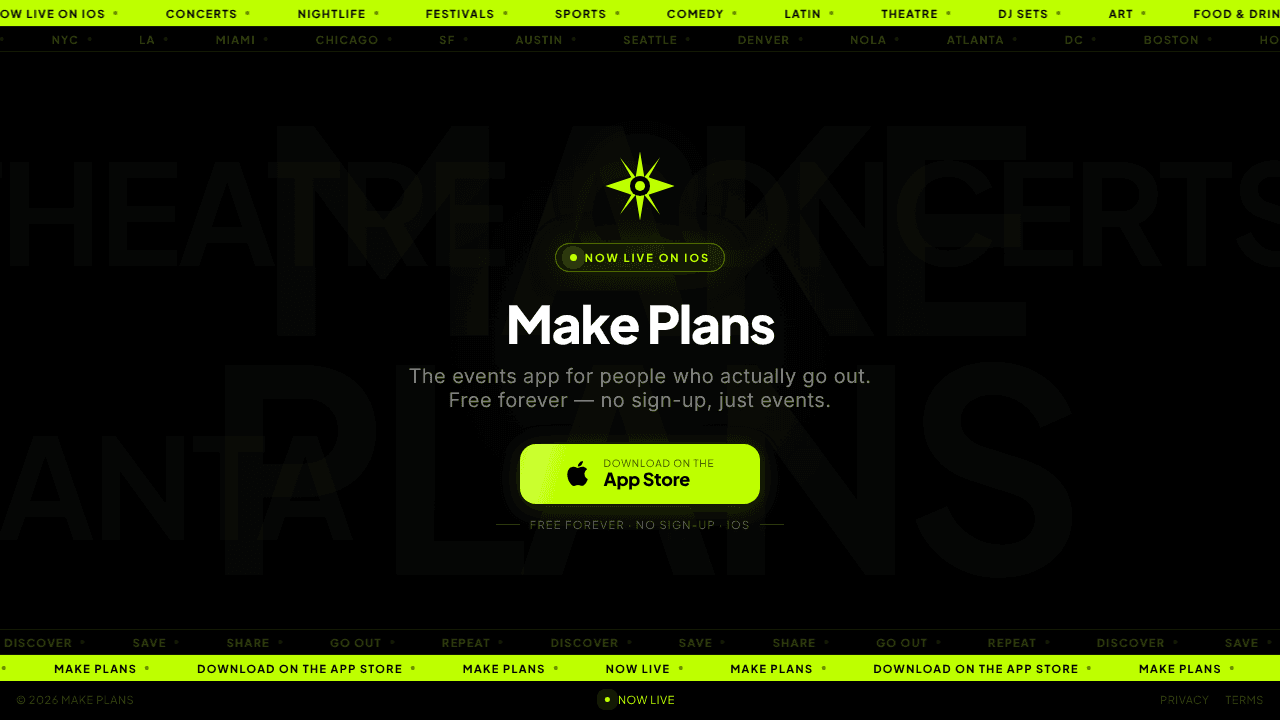 Make Plans website screenshot
