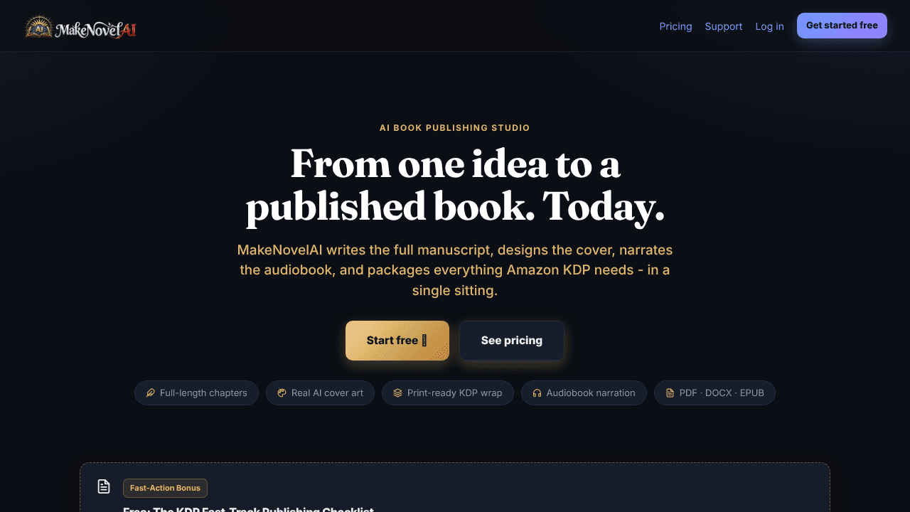 MakeNovelAI website screenshot