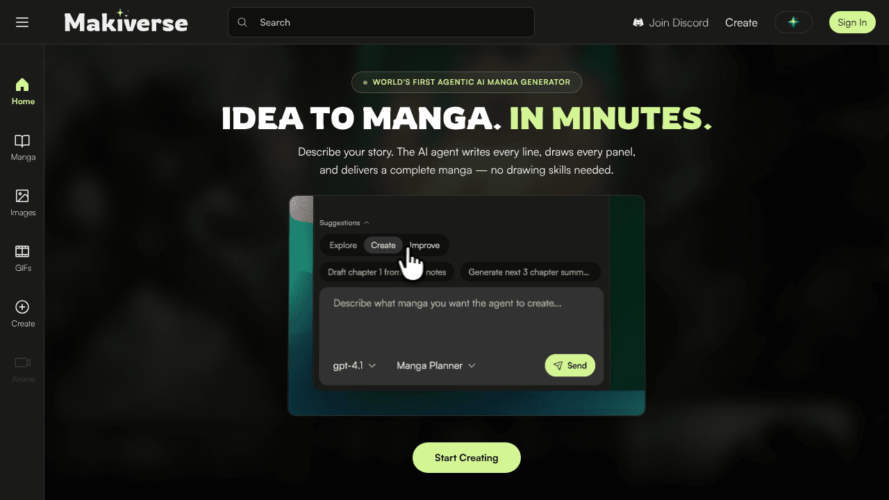 Makiverse website screenshot