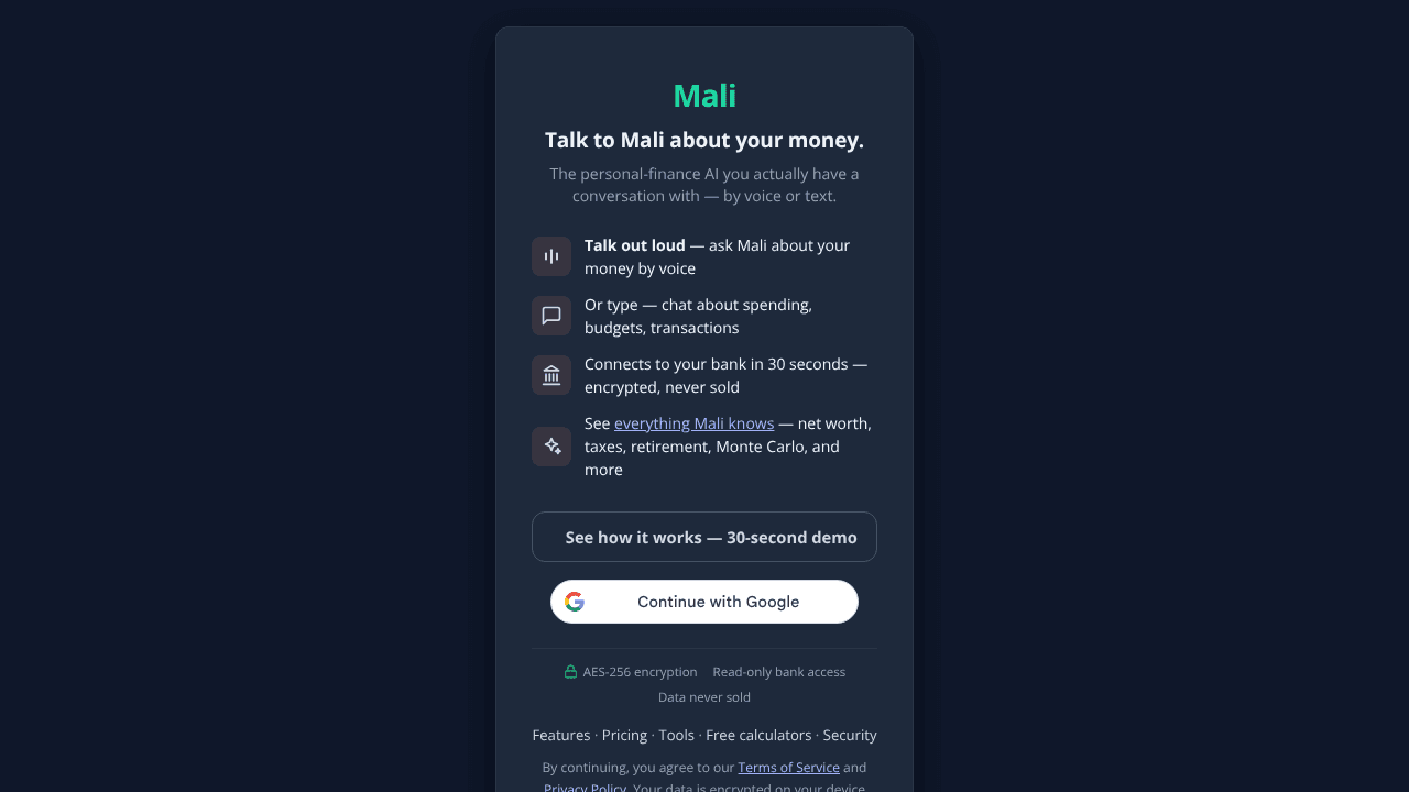 MaliMoney website screenshot