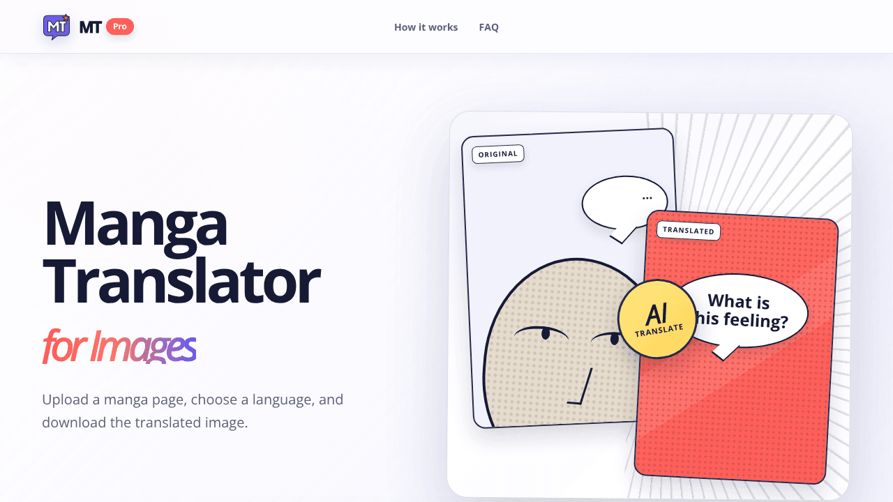 Manga Translator website screenshot