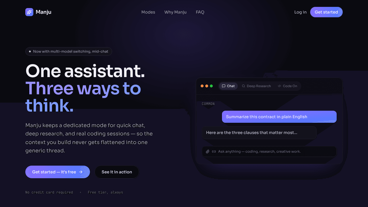 ManjuAi website screenshot
