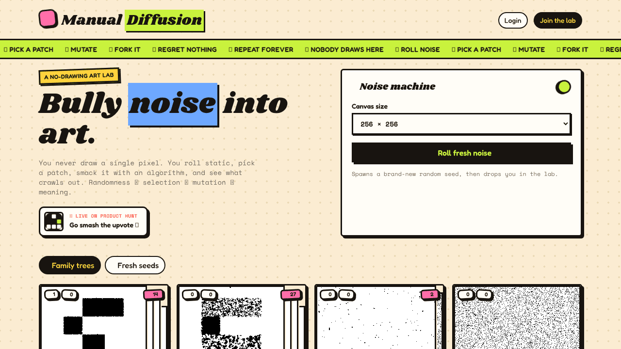Manual Diffusion website screenshot