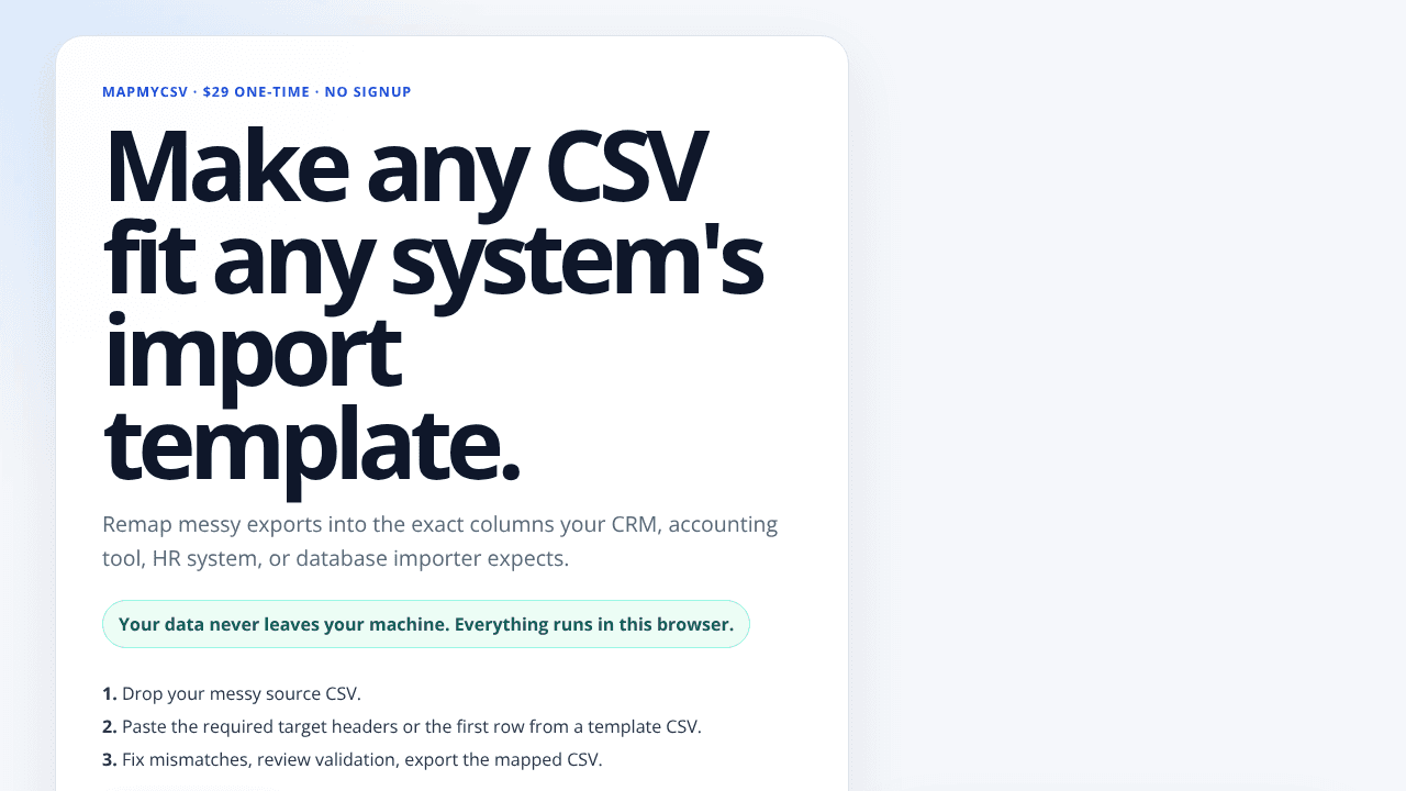 MapMyCSV website screenshot