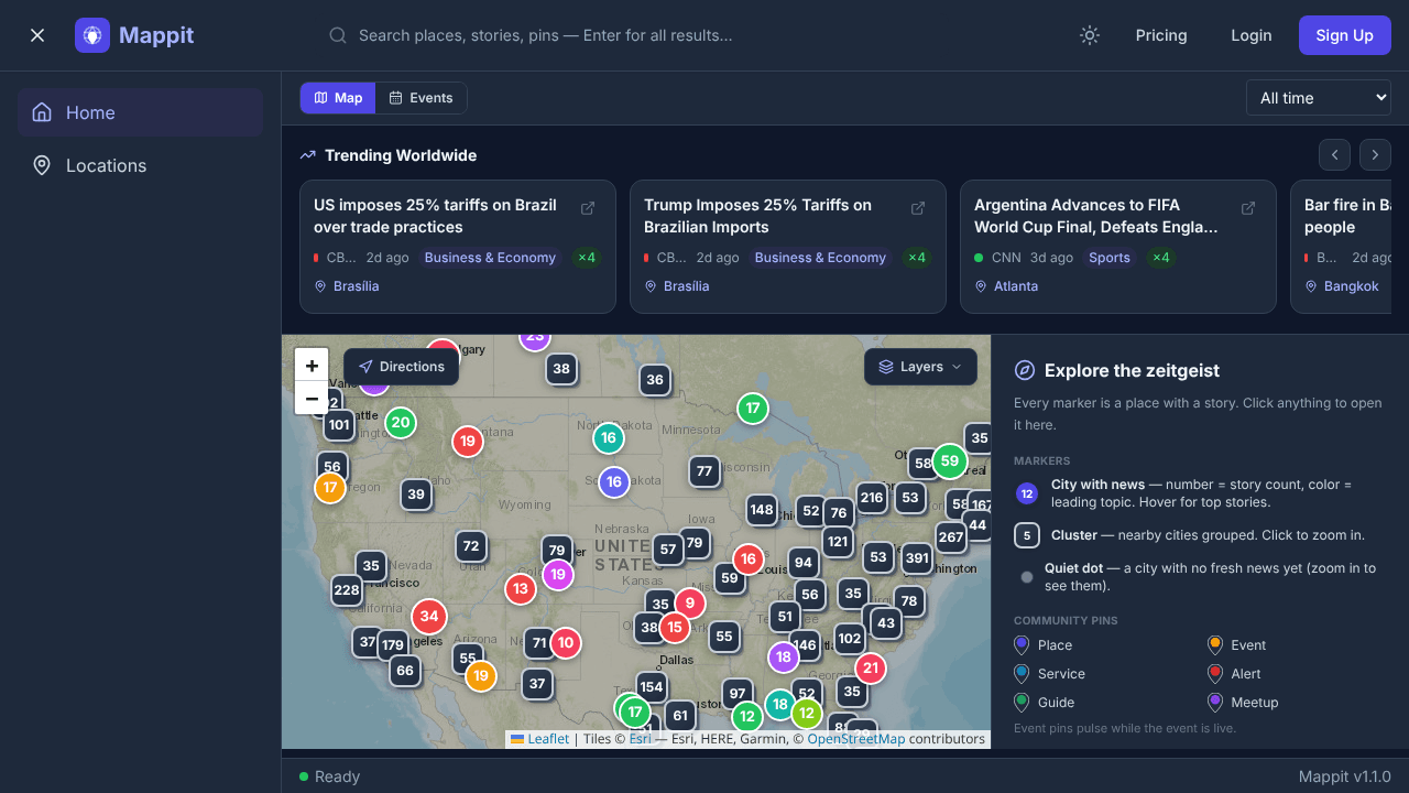 Mappit website screenshot