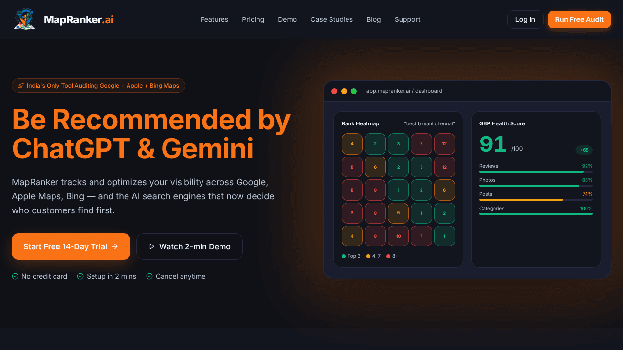 MapRanker.ai website screenshot