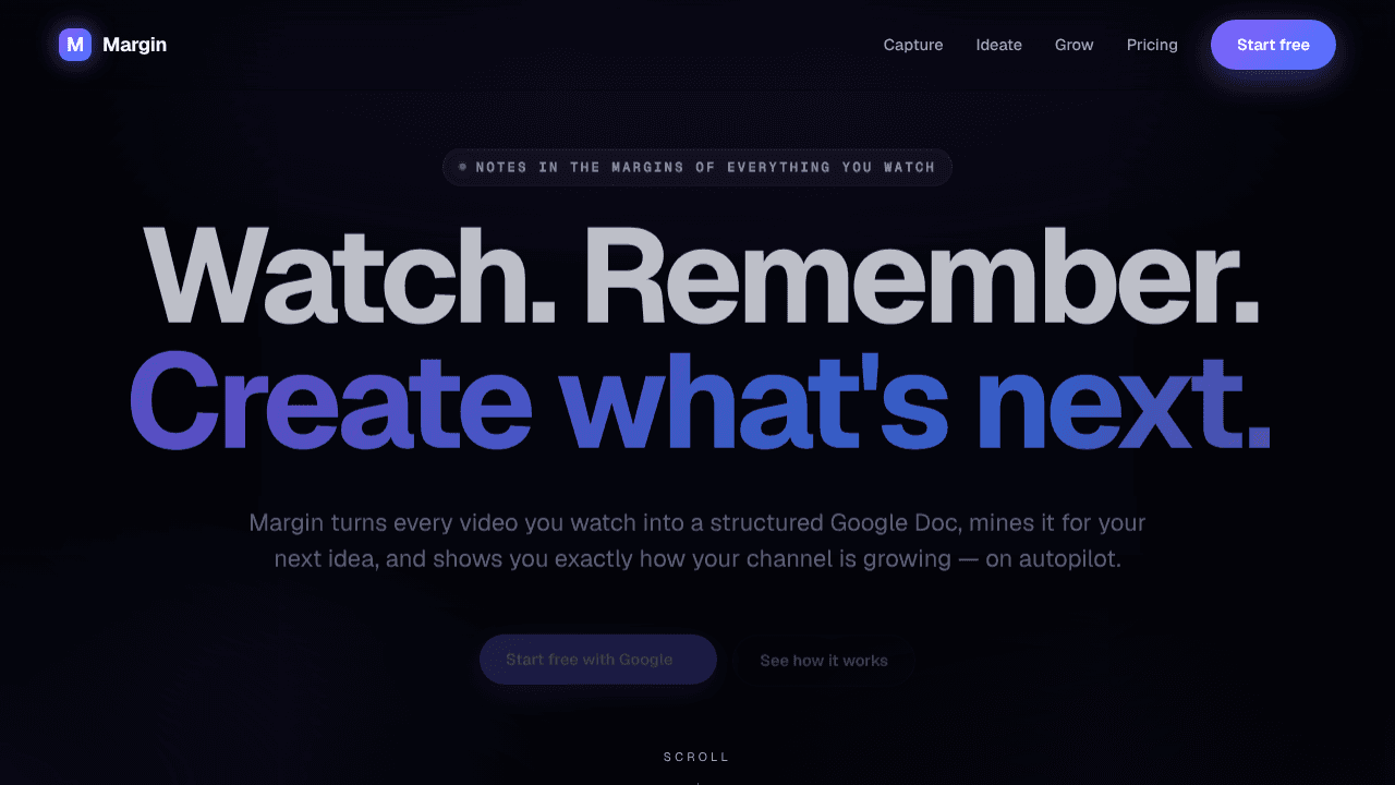 Margin website screenshot