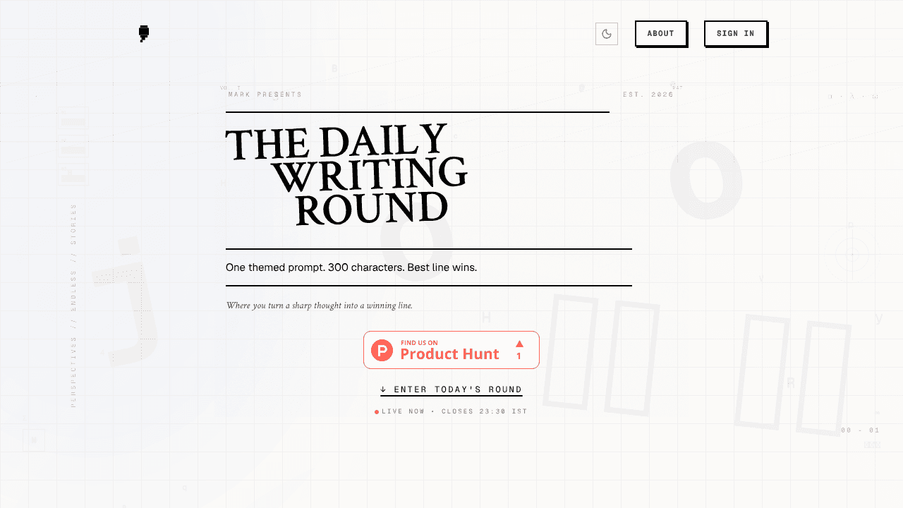 Mark website screenshot