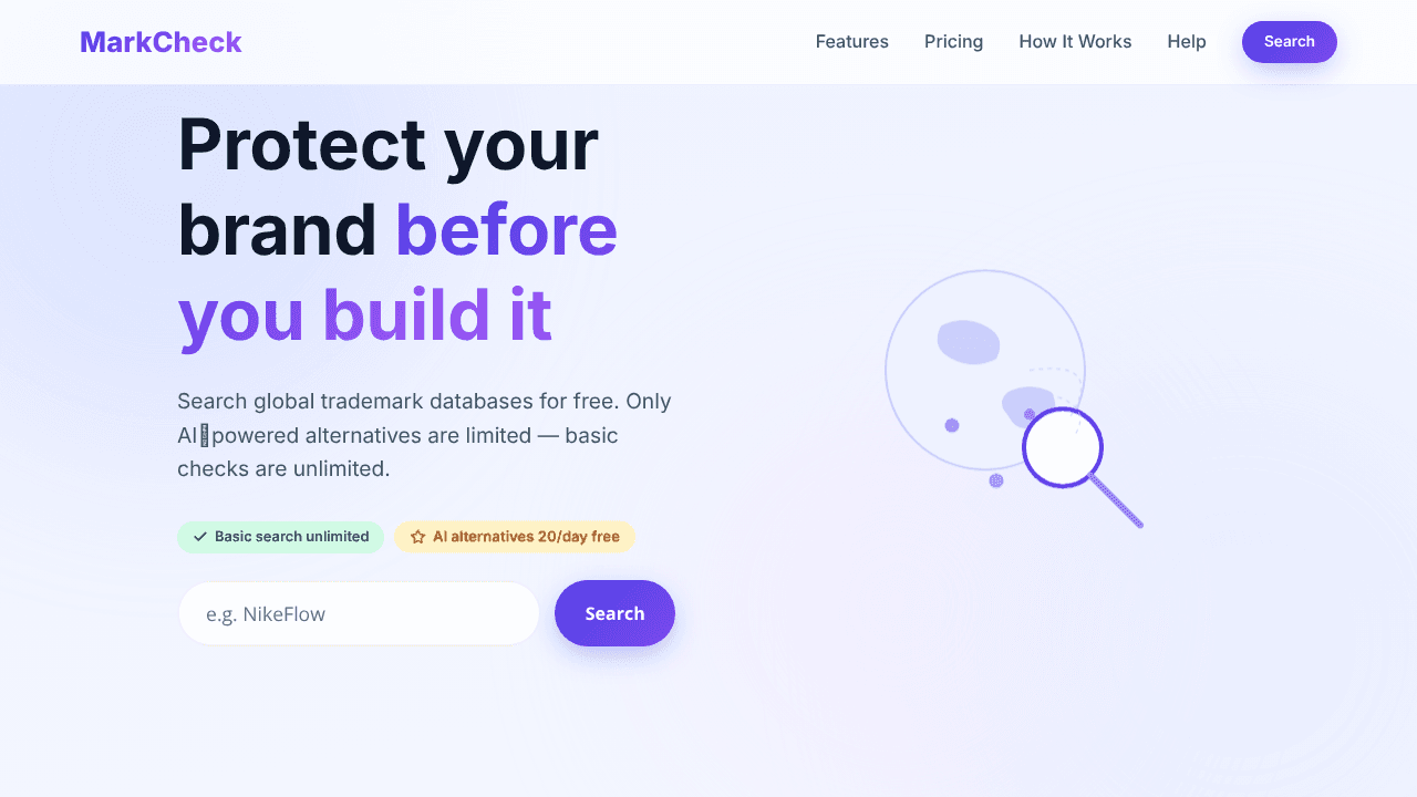 MarkCheck website screenshot