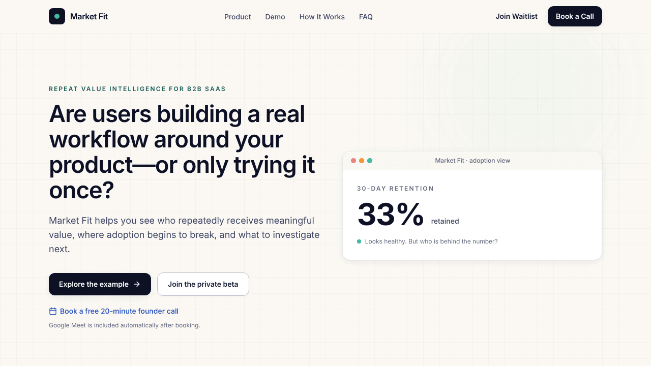 Market Fit website screenshot